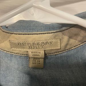 Burberry jean shirt, nova check detail size 4